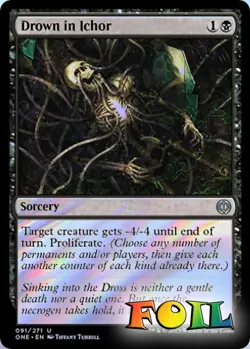 Drown in Ichor 91 MTG Phyrexia: All Will Be One Uncommon NP Foil - Image 1