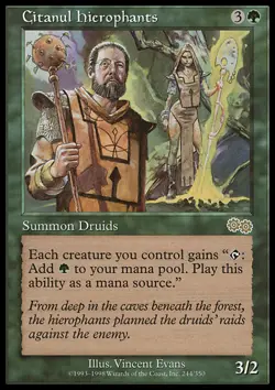 MTG Magic the Gathering Citanul Hierophants (244/356) Urza's Saga LP - Image 1