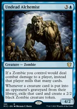 MTG Undead Alchemist (105/198) Innistrad Midnight Hunt Commander LP - Image 1