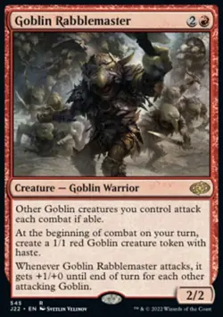 MTG Magic the Gathering Goblin Rabblemaster (545/835) Jumpstart 2022 NM - Image 1