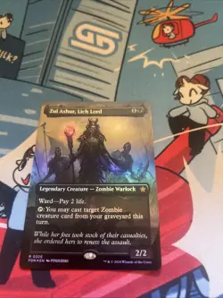 Zul Ashur, Lich Lord (Borderless) Foundations Foil - Image 2