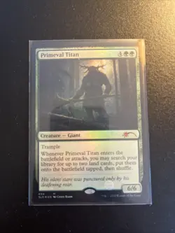 Primeval Titan Secret Lair 494 Promo MTG Magic Card NM Condition Foil - Image 1