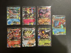 Pokemon Lot Of 7 Mega EX Cards (DAMAGED Binder Cards) - Image 1