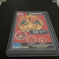 Charizard #6 Pokemon Burger King 1999 PokeTrivia Movie Card Original 151 - Image 1