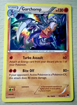 Pokemon TCG Garchomp 70/122 XY Breakpoint Holo Rare Card - Image 1