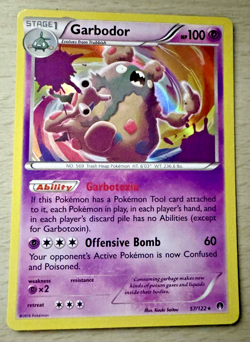 Pokemon TCG Garbodor 57/122 XY Breakpoint Holo Rare Card - Image 1
