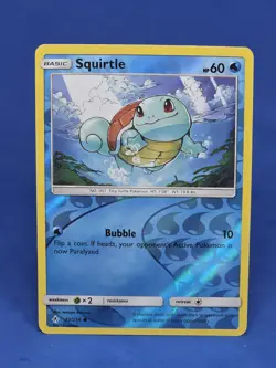 Squirtle Reverse Holo 33/214 Unbroken Bonds Pokemon Card Tcg Ccg 2019 - Image 1