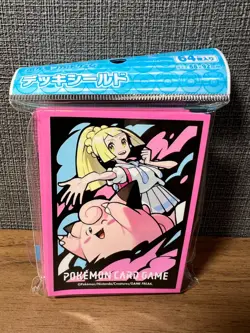 Pokemon Card Game Deck Shield Lillie & Pippi [Pink] Size: 66 x 92 mm ,64 pieces - Image 1