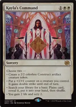 009/287 KAYLA'S COMMAND RARE THE BROTHERS' WAR MTG CARD - Image 1