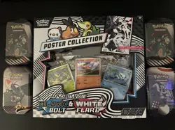 Pokemon TCG Black Bolt & White Flare Mini Tins (Lot Of 4+ Poster Collection - Image 1