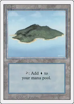 MTG - 3rd Edition - Revised - Island #288 - Common - LP+ NM - Image 1