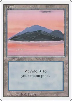 MTG - 3rd Edition - Revised - Island #289 - Common - LP+ NM - Image 1
