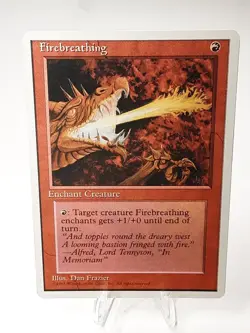MTG - 4th Edition - Firebreathing - Common - Lightly Played - Image 1