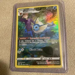 2022 Pokemon SWSH Full Art Vaporeon Brillant Stars #TG02 10 GEM MT - Image 1