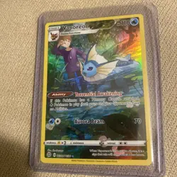 2022 Pokemon SWSH Full Art Vaporeon Brillant Stars #TG02 10 GEM MT - Image 2