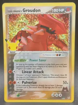 Team Magma's Groudon 9/95 Celebrations: Classic Collection Holo Pokemon TCG NM - Image 1