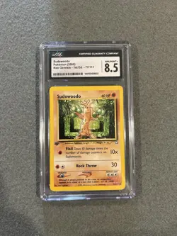 Pokemon Neo Genesis 1st Edition Sudowoodo Graded CGC Nm/Mint 8.5 77/111 - Image 1