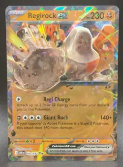 Regirock ex 101/182 Sv10: Destined Rivals Holo Pokemon TCG NM - Image 1