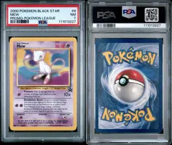 2000 Pokemon Black Star Promo Mew Pokemon League #8 PSA 7 - Image 1
