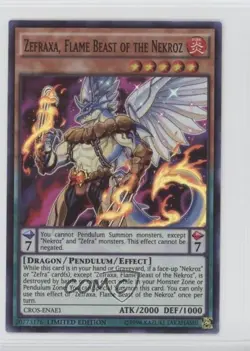 Zefraxa Flame Beast of the Nekroz YuGiOh Crossed Souls Limited Edition Promo fm0 - Image 1