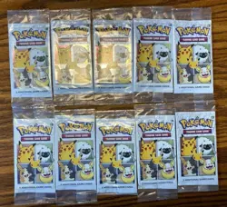 (10) Packs of Cinnamon Toast Crunch Cereal Pokemon 25th Anniversery Cards 2021 - Image 1
