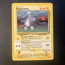 Magnemite - 53/102 - Pokemon Base Set Unlimited common Card WOTC LP - Image 1