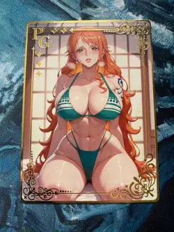 Anime Waifu Card - Rare Metal Edition - Sexy Girl CCG Collectible - Image 1
