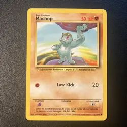 Machop - 52/102 - Pokemon Base Set Unlimited common Card WOTC LP - Image 1