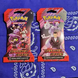Pokemon Destined Rivals Booster, 2 PACKS, 10 Cards A Pack New Factory Sealed. - Image 1