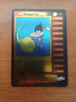 Dragon Ball Z CCG Vintage 1996 Gold Foil Holo Card Lot NM/MP Vegeta Goku Piccolo - Image 3