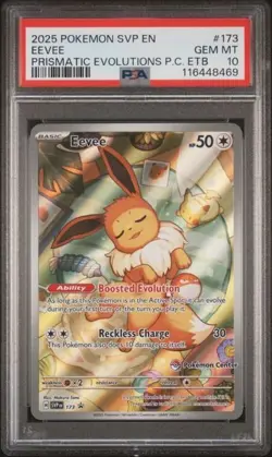 Eevee 173 Pokemon Center Exclusive PSA 10 Sv: Scarlet & Violet Promo Cards Holo - Image 1