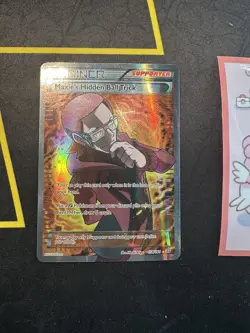 Pokemon Card Maxie's Hidden Ball Trick Primal Clash 158/160 Holo Art 187💎NM💎 - Image 1