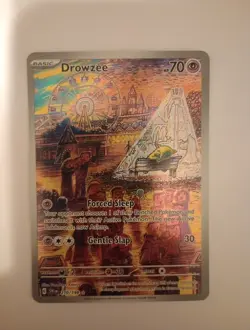Pokemon TCG Drowzee Scarlet & Violet Base Set Holo Illustration Card 210/198 - Image 1