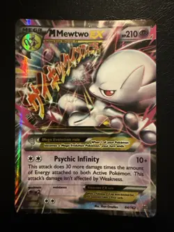 Pokemon Mega Mewtwo EX TCG Breakthrough Holo Card 64/162 - Image 1