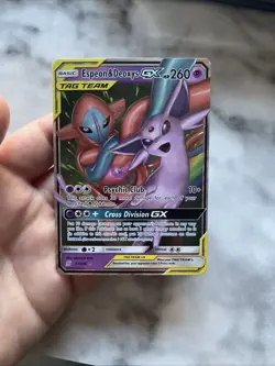 Espeon & Deoxys GX 72/236 Sm-Unified Minds Holo Card NM Condition - Image 1