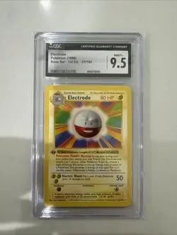 Pokemon Electrode CGC 9.5 Base Set 1st Edition Shadowless Rare #21 1st Ed - Image 3