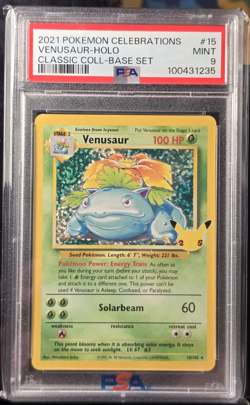 Pokemon TCG Venusaur 15/102 Classic Celebrations 25th Anniversary PSA 9 - Image 1