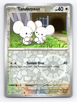 Tandemaus #154/182 SV04: Paradox Rift Pokemon Reverse Holo NM Mint - Image 1