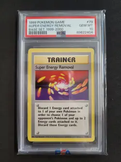1999 Pokemon Base Set, Super Energy Removal, # 79, PSA 10, English - Image 1