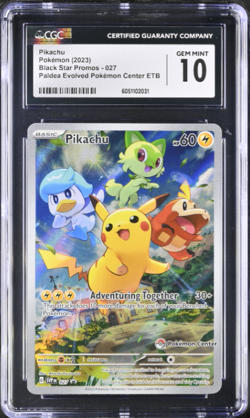 2023 Pokemon SVP en Paldea Evolved Pikachu Pokemon Center ETB Promo #027 CGC 10 - Image 1