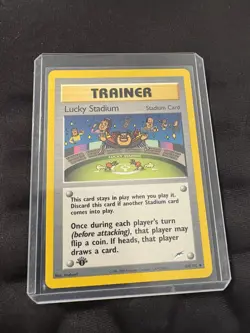 Pokemon TCG: Neo Destiny 1st Edition Uncommon: Lucky Stadium 100/105 Vintage LP - Image 1