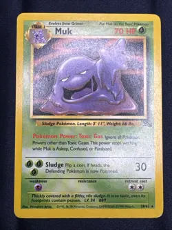 Muk 28/62 Pokemon Fossil Unlimited Rare HP - Image 3