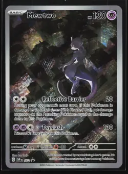 Pokemon Mewtwo SVP 052 Scarlet & Violet 151 Full Art Holo Black Star Promo NM - Image 1