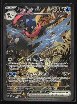 Pokemon Greninja ex SVP 132 Scarlet & Violet Full Art Holo Black Star Promo NM - Image 1
