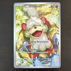 Hisuian Growlithe 181/167 Pokemon TCG Twilight Masquerade Illustration Rare NM - Image 1