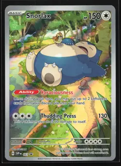 Pokemon Snorlax SVP 051 Scarlet & Violet 151 Full Art Holo Black Star Promo NM - Image 1