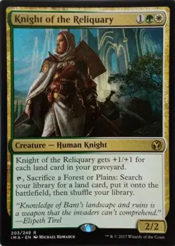 203/249 KNIGHT OF THE RELIQUARY RARE ICONIC MASTERS MTG CARD - Image 1
