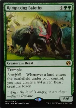 184/249 RAMPAGING BALOTHS RARE ICONIC MASTERS MTG CARD - Image 1