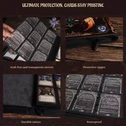 Trading Card Binder - 3D Embossed PU Leather Album with Zipper, 9-Pocket & Si... - Image 3