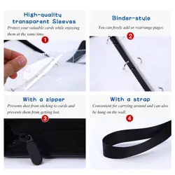 Card Binder with 9 Pockets - Holds Up to 900 Cards, Trading Card Collection C... - Image 3